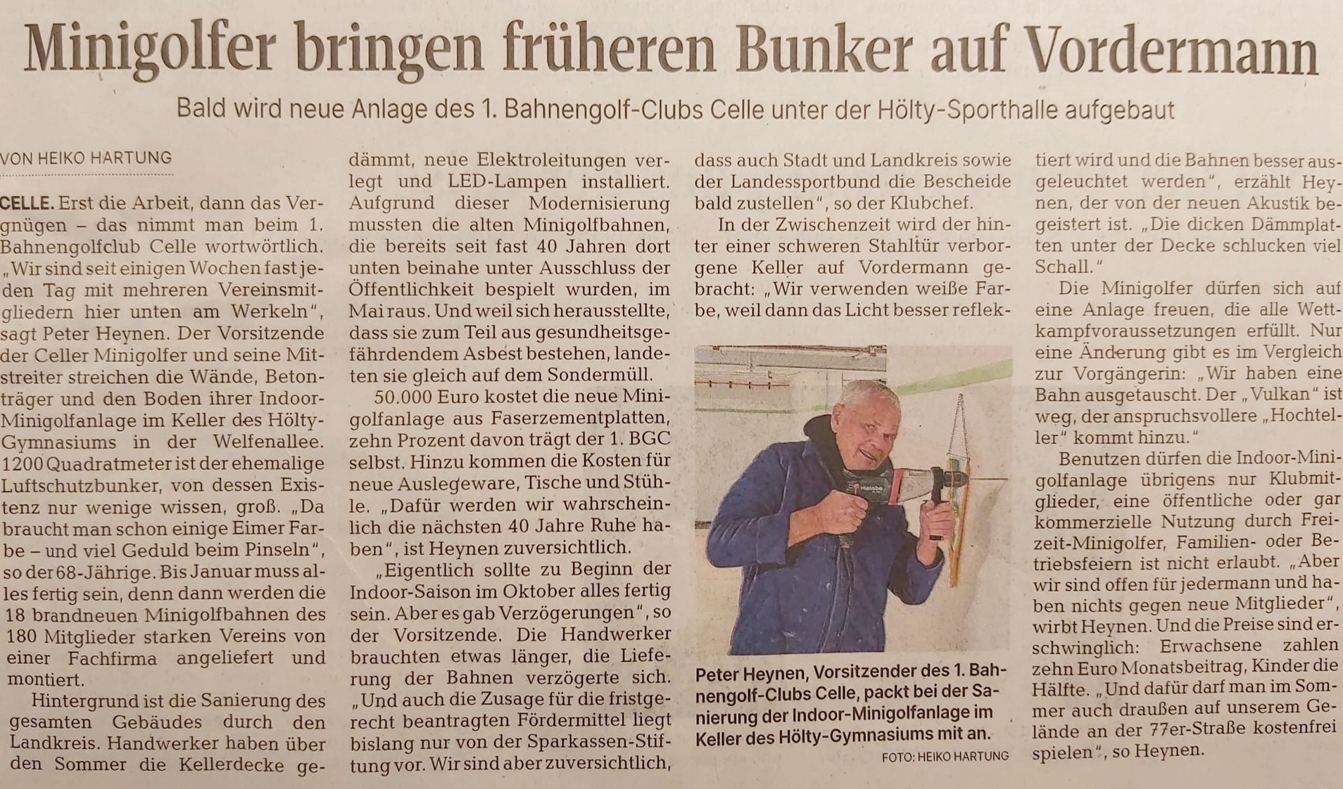 Hallenbericht Celler Zeitung