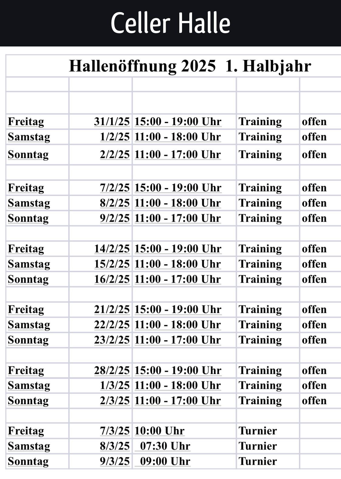 Celle-Halle Öffnungsplan 2025-1
